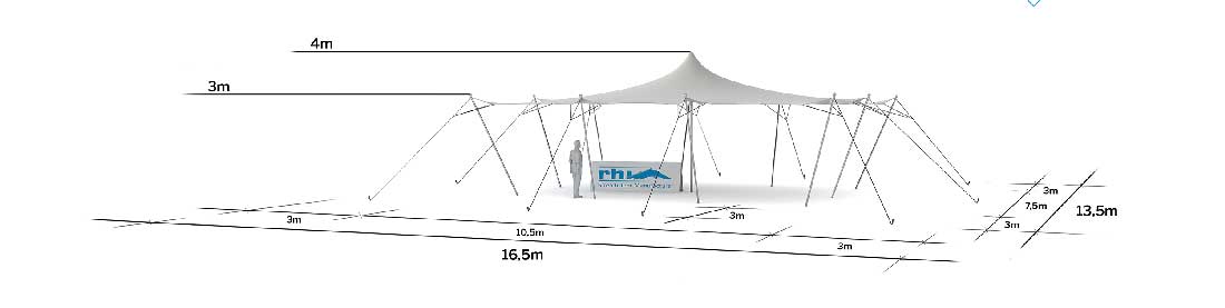 plan de repérage de la tente de réception M-79M2