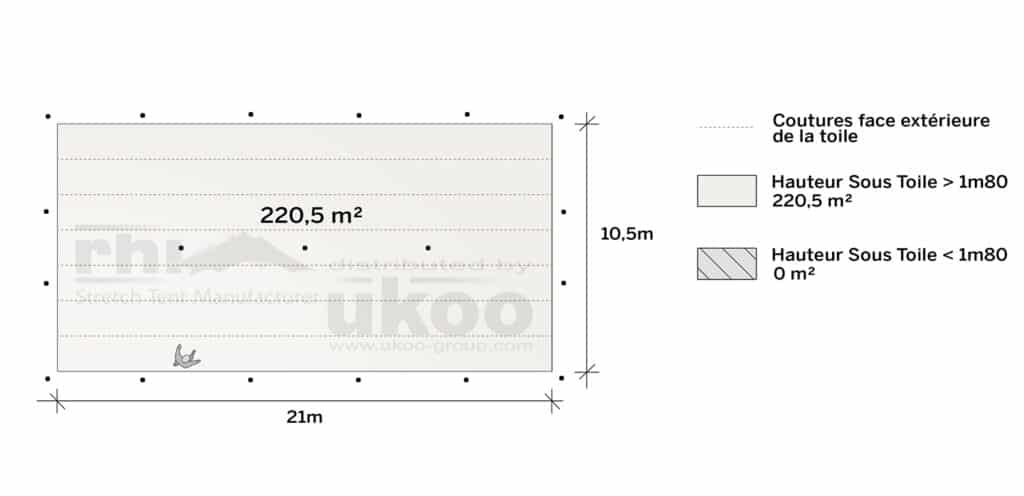 plan de repérage de la tente de réception M-79M2