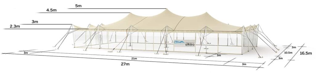 plan de repérage de la tente de réception M-79M2