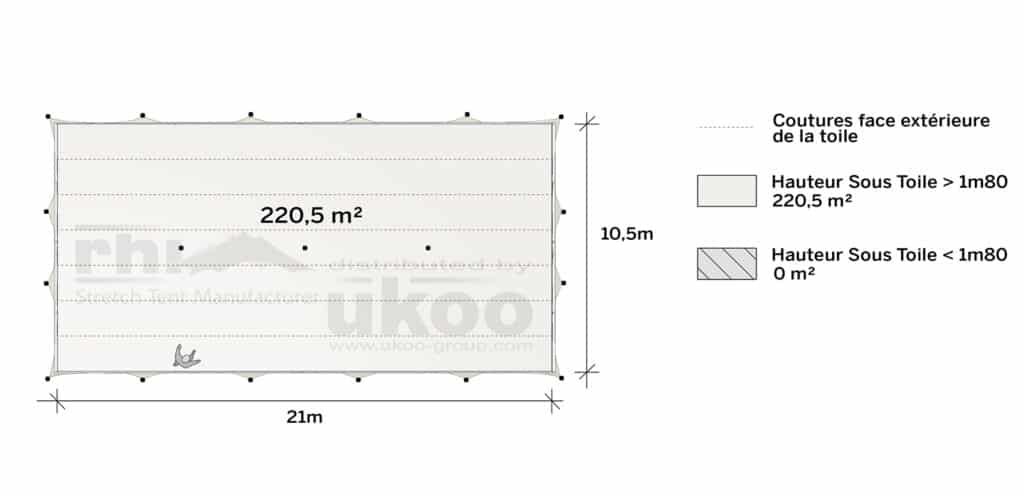 plan de repérage de la tente de réception M-79M2