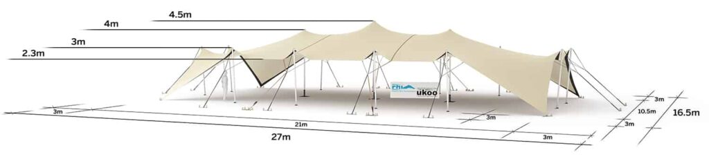 plan de repérage de la tente de réception M-79M2