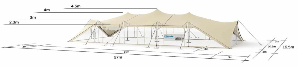 plan de repérage de la tente de réception M-79M2