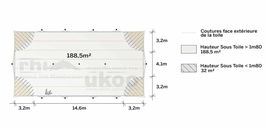 plan de repérage de la tente de réception M-79M2