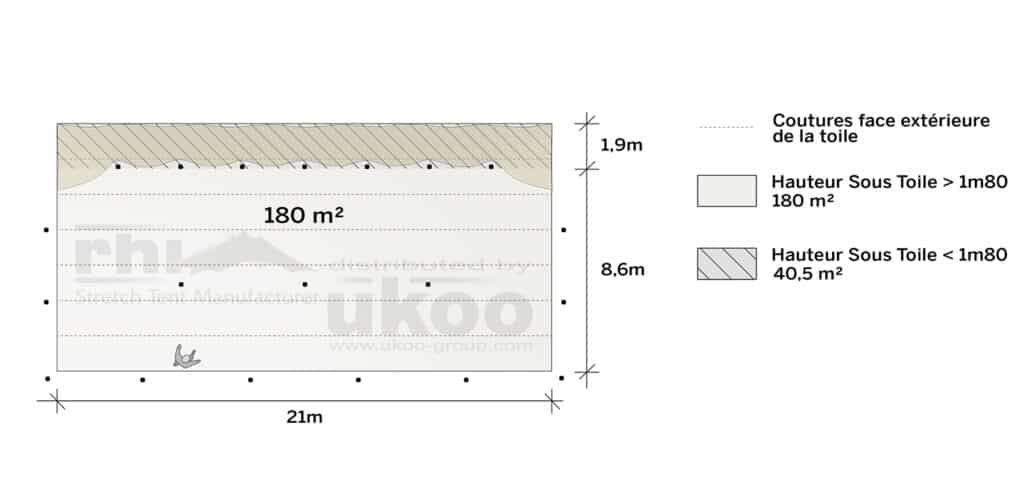 plan de repérage de la tente de réception M-79M2