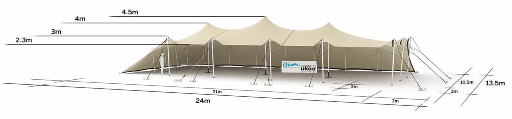 plan de repérage de la tente de réception M-79M2