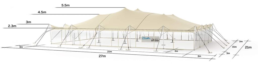 plan de repérage de la tente de réception M-79M2