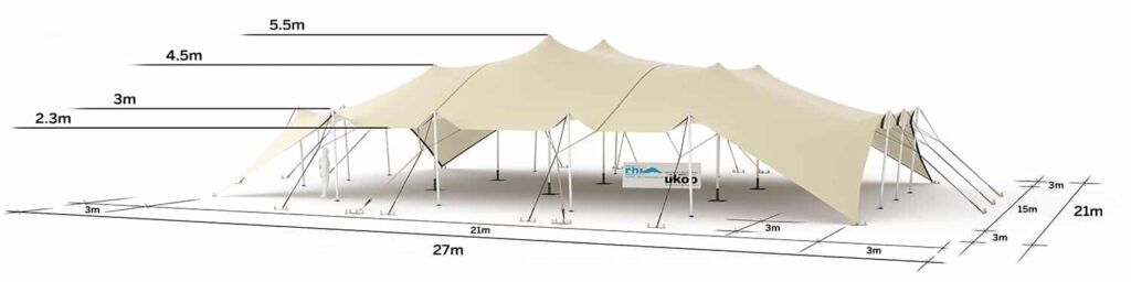 plan de repérage de la tente de réception M-79M2