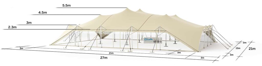 plan de repérage de la tente de réception M-79M2