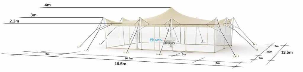 plan de repérage de la tente de réception M-79M2