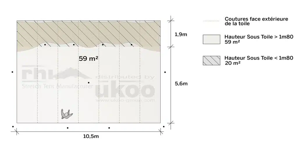 plan de repérage de la tente de réception M-79M2