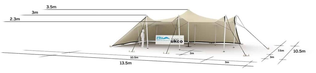 plan de repérage de la tente de réception M-79M2